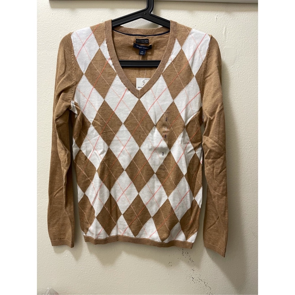 Tommy Hilfiger Cotton Argyle Ivy Sweater